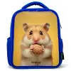 Hamster - Walnoot - Dier Kinderrugzak - Blauw middel -3d