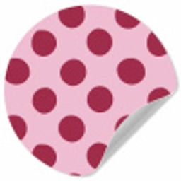 Stippen - Patroon - Bordeaux Wandcirkel behangsticker klein 186 -3d