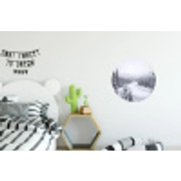Rivier - Bevroren - Landschap - Winter Wandcirkel aluminium klein -kinderkamer