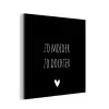 Spreuken - Zo moeder zo dochter - Dochter - Mama - Quotes aluminium wit klein -3d