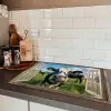 Doorkijk - Koe - Weiland - Dieren - Natuur Inductie beschermer vinyl 3mm klein -sfeer3
