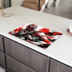 Kart - Coureur - Snelheid - Rood Inductie beschermer vinyl 3mm klein -sfeer8