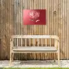 Sierlijk - Bloem - Roze - Glazen Tuinposter op houten frame 2 cm dik klein -sfeer4