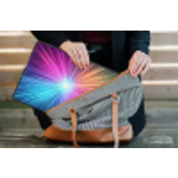 Abstract - Light - Burst - Modern - Colorful laptophoes neopreen klein -tas