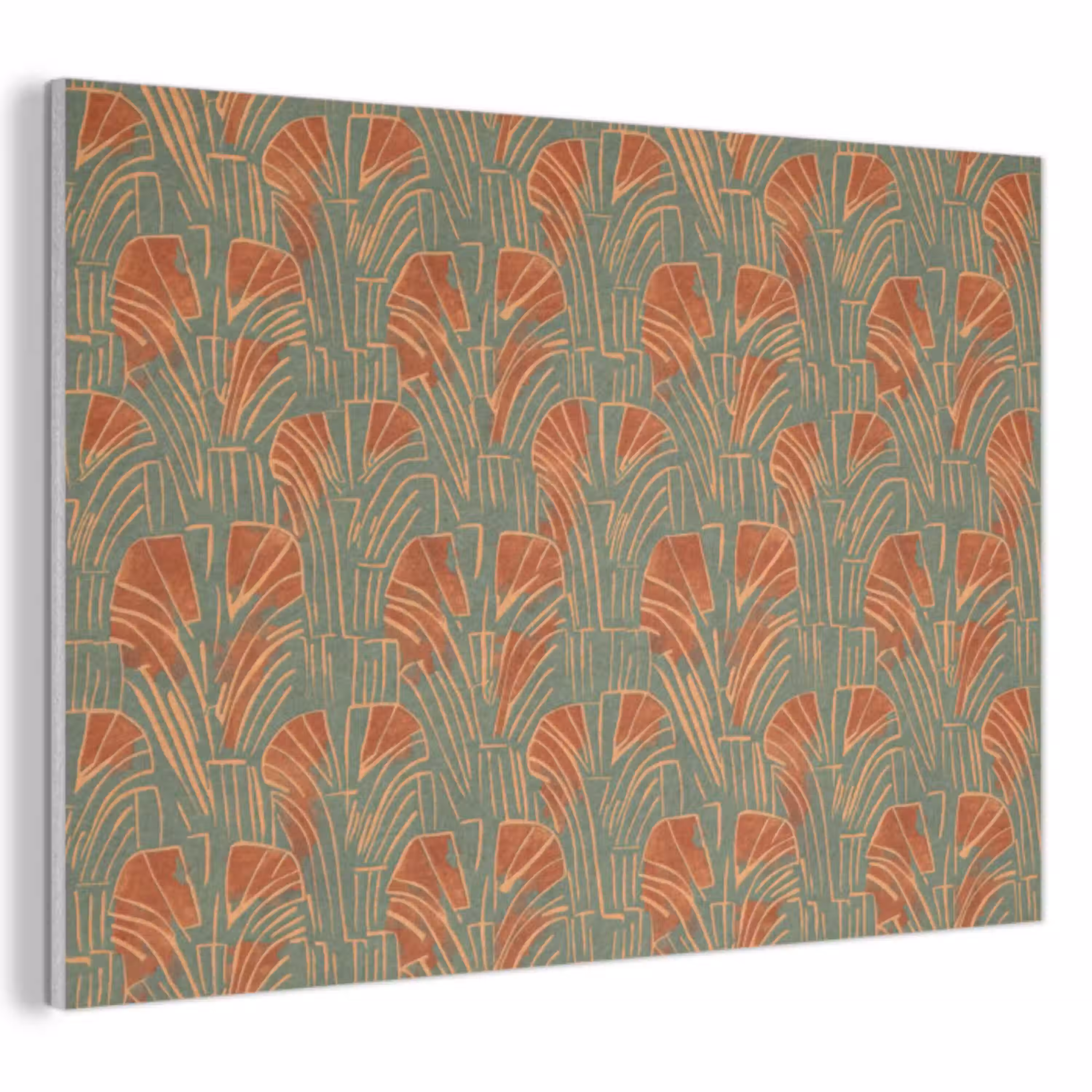 Groen - Terracotta - Deco - Waaiers PET vilt klein 837 -3d