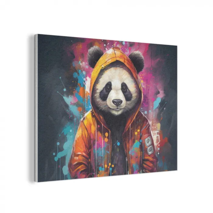 Panda - Jas - Graffiti - Oranje PET vilt klein -3d