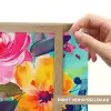 Bloemen - Olieverf - Kleurrijk - Natuur Light Box met batterij (Wandlamp) middel -USP_websiteprintNL