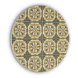 Ornament - Patroon - Groen Akoestische PET Vilt - Rond klein 838 -3d
