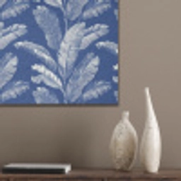 Blad - Palm - Blauw PET vilt klein 837 -sfeer6_closeup