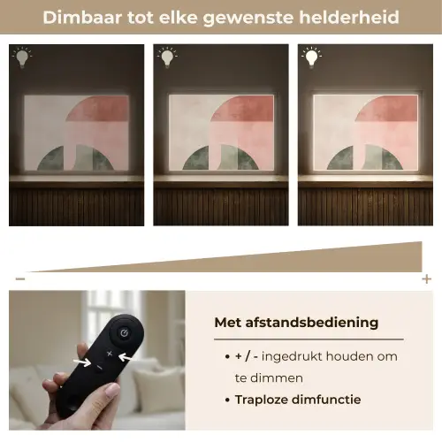 Cirkel - Abstract - Roze Light Box met batterij (Wandlamp) middel -USP_dimbaarNL