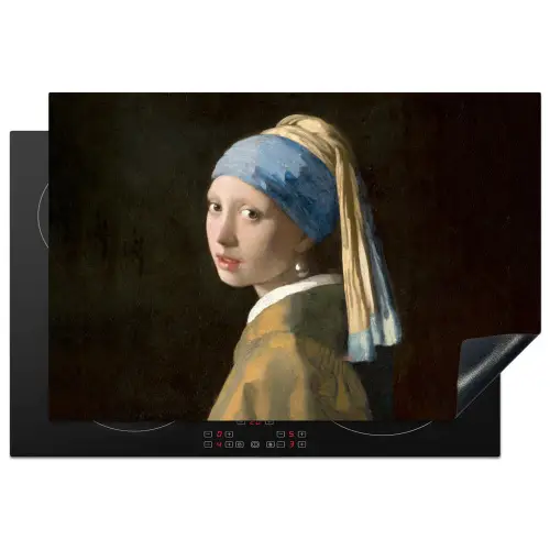 Meisje met de parel - Schilderij - Oude meesters - Vermeer Inductie beschermer vinyl 3mm klein -3d