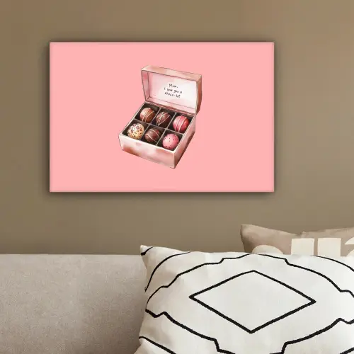 Doosje - Bonbons - Liefdevolle - Tekst canvas 2cm klein -sfeer3