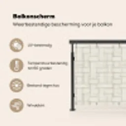 Vlechtwerk - Banen - Beige Balkonbeschermer Duitsland klein 596 -specs_NL