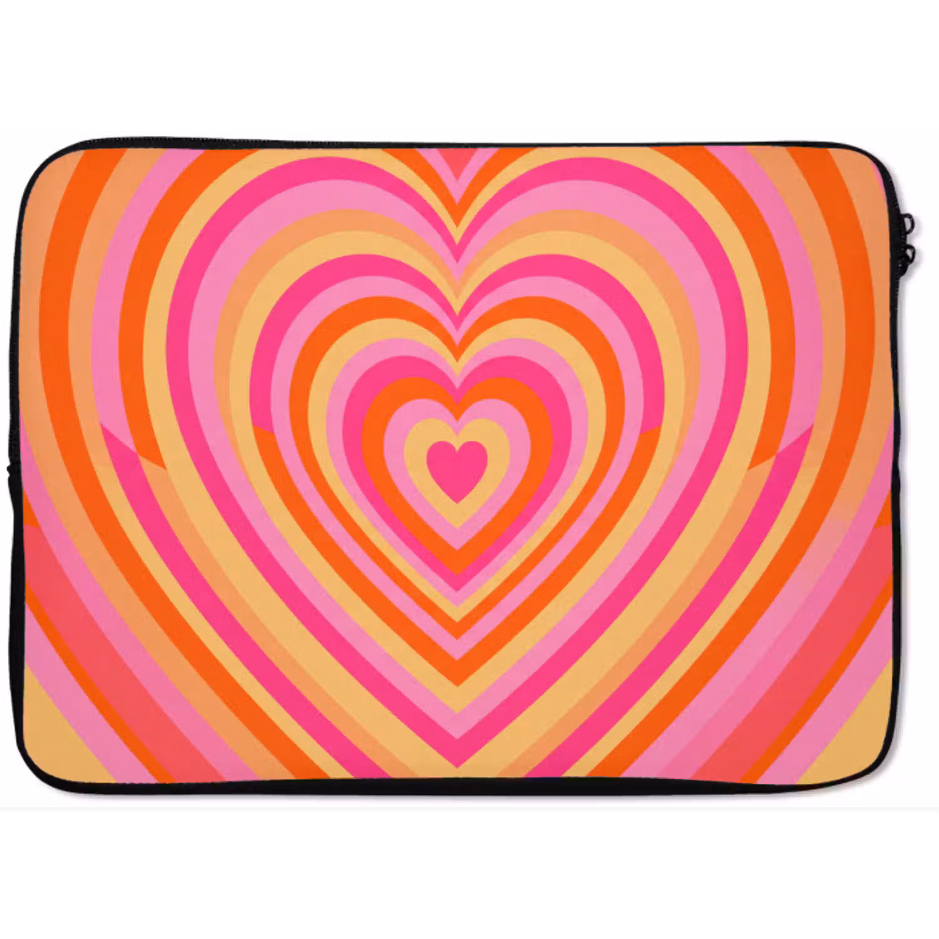 Hart - Concentrisch - Abstract - Liefde - Kleurrijk laptophoes neopreen klein -zkaufland3dotto