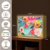 Bloemen - Olieverf - Kleurrijk - Natuur Light Box met batterij (Wandlamp) middel -USP_websiteoverzichtNL