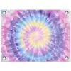 Spiraal - Tie dye - Pasteltinten tuinposter los doek klein -3d
