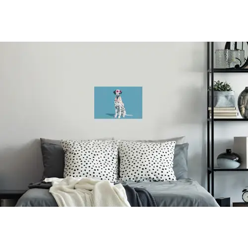 Dalmatiër - Zonnebril - Blauw Muursticker klein -slaapkamer