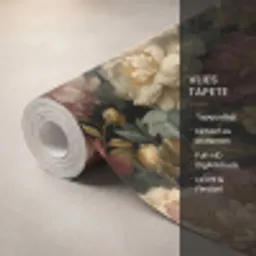 Bloemen - Barok - Patroon - Roze - Crème Behang Vlies klein 1076 -USP_closeupDE