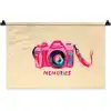 Camera - Memories - Roze - Geschilderd Wandkleed katoen klein -zz3d