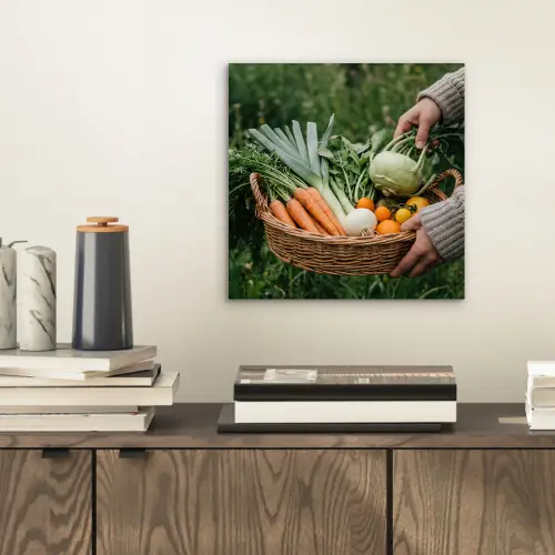 Veld - Groenten - Biologisch - Oogst aluminium wit klein -sfeer1