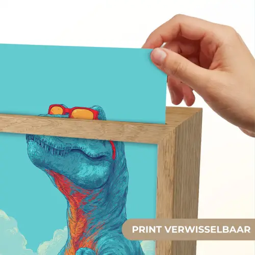 T-Rex - Blauw - Wolken - Zonnebril Light Box met kabel (Kinderlampje) klein -USP_websiteprintNL