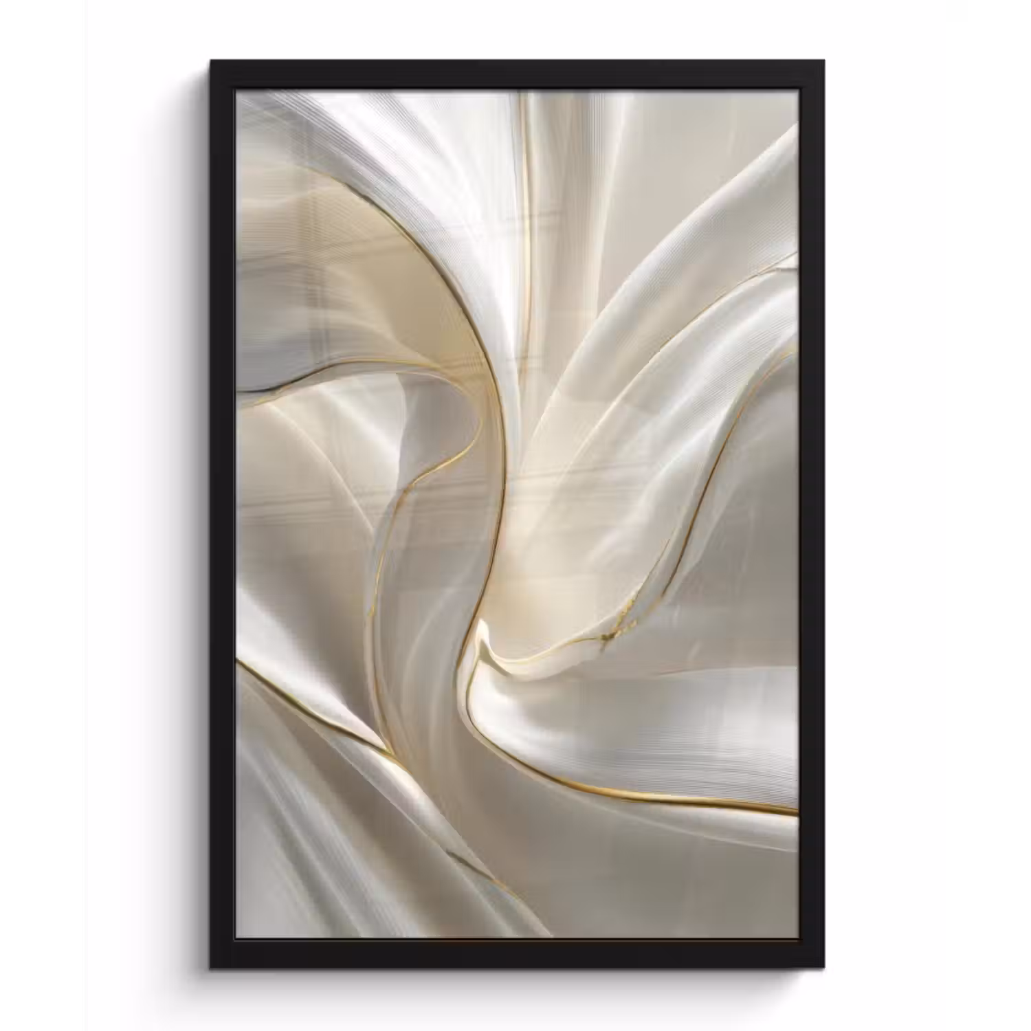 Poster met lijst - Stof - Plooien - Goud
