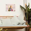 Vrouw - Zon - Kleurrijk tuinposter los doek klein -sfeer7