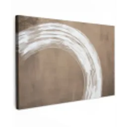 Verf - Bruin - Japandi Tuinposter op houten frame 2 cm dik klein -3d