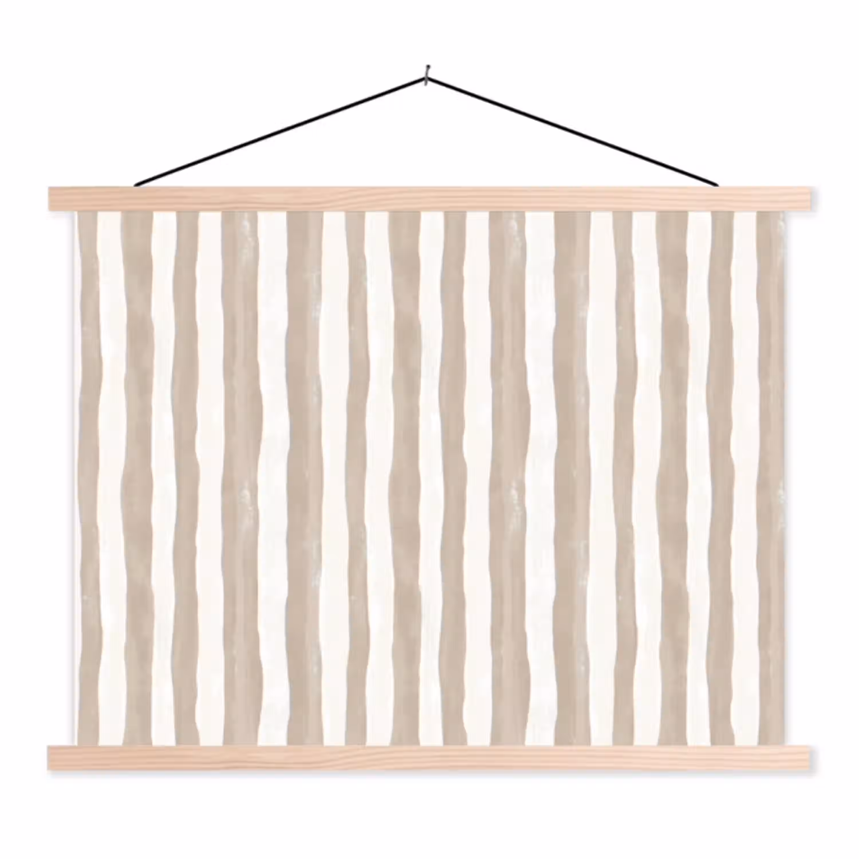 Minimalistisch - Strepen - Beige textielposter latten blank klein 122 -3d