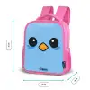 Kawai - Vogel - Blauw Kinderrugzak - Roze middel -productfoto_formaten