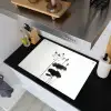 Bladeren - Zwart - Lotusbloem - Minimalitisch Inductie beschemer met haakjes klein -sfeer1