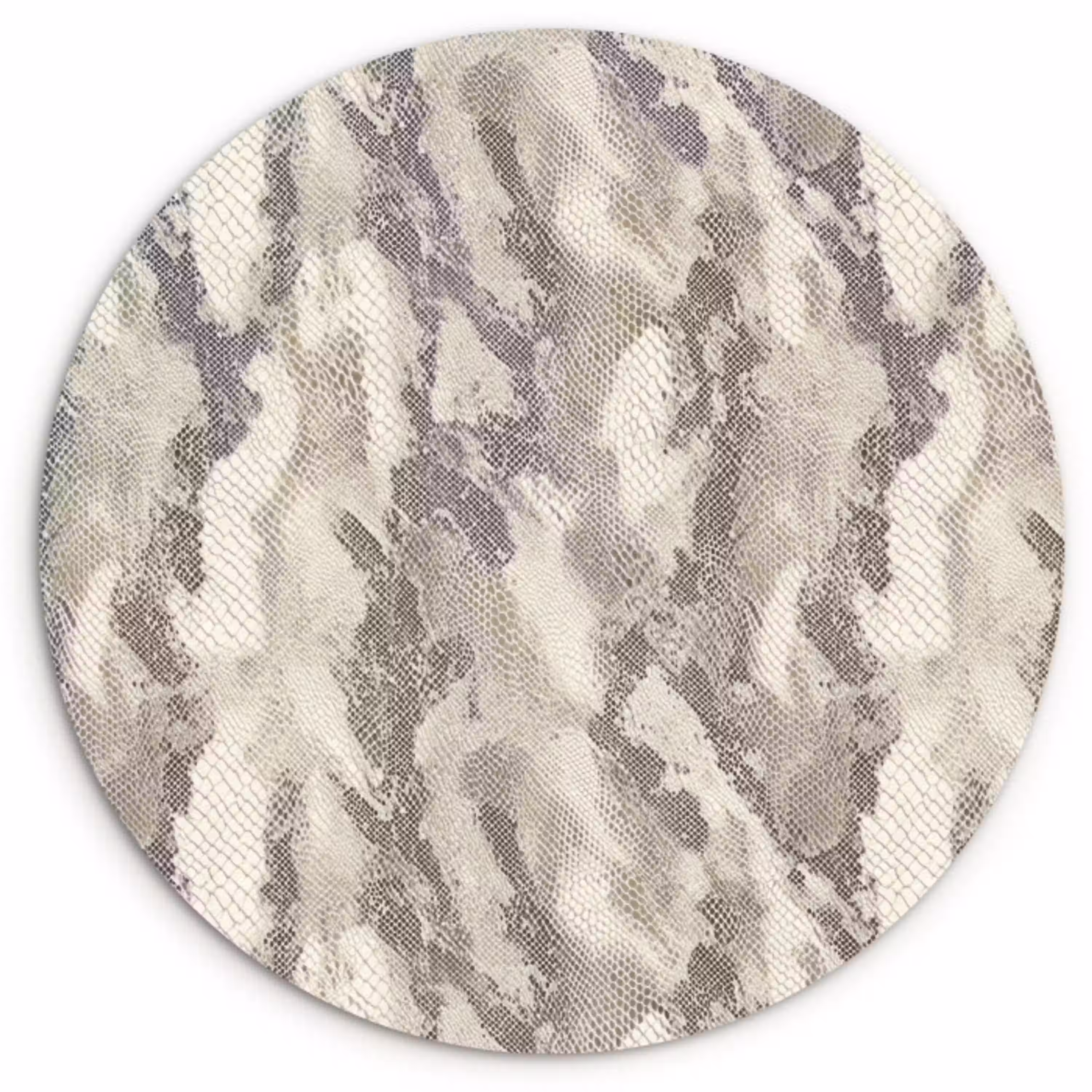 Slang - Patroon - Taupe Wandcirkel kunststof plaat 5mm dik klein 188 -3d
