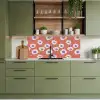 Bloemen - Grafisch - Oranje keuken achterwand 2 middel 871 -sfeer3