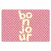Bonjour - Stippen - Roze- Geel Placemat vinyl groot -zzsfeer1_Kitchenyeah-website
