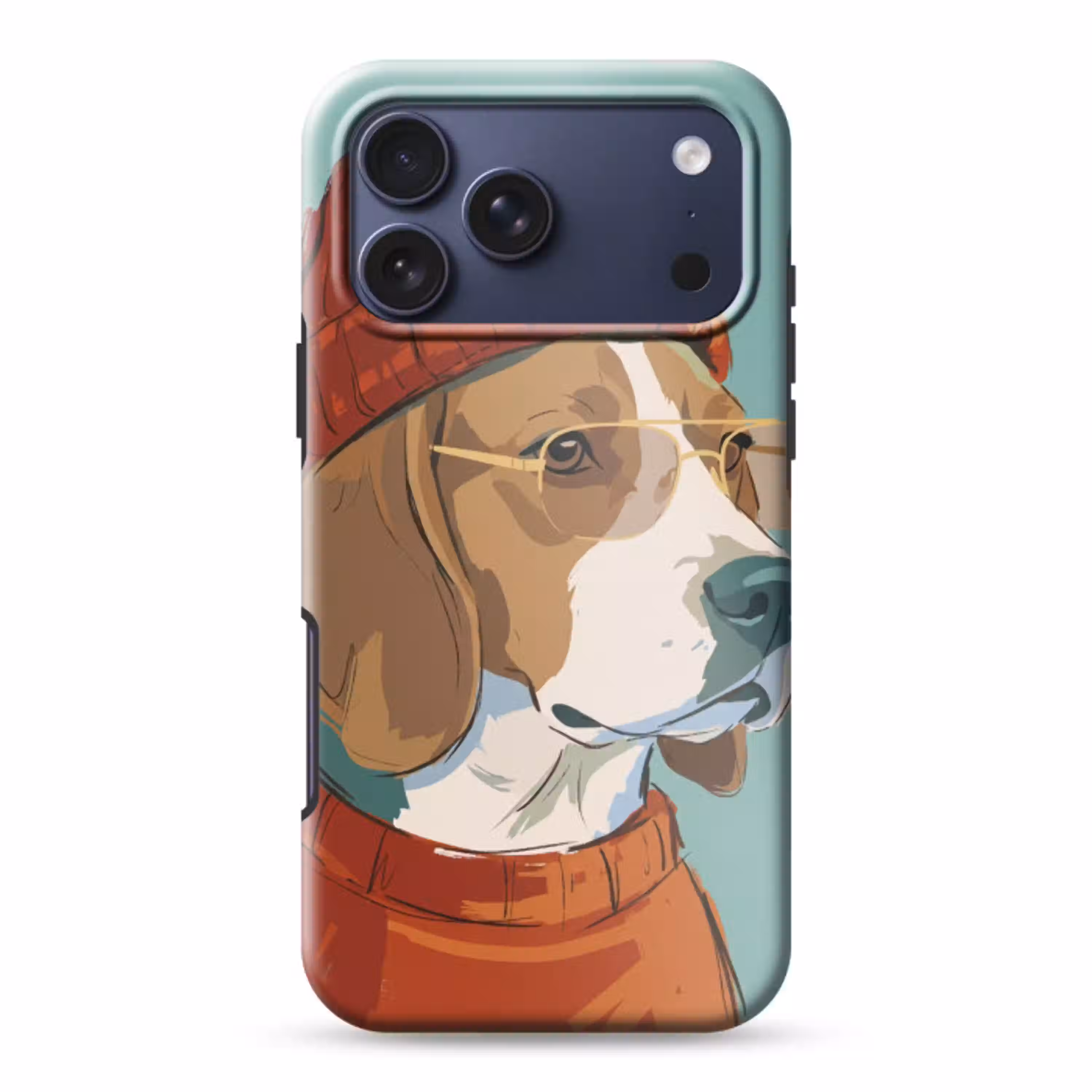 Hond - Beanie - Zonnebril - Dieren - Modern Toughcase MagSafe Apple iPhone 17 Pro Max klein -3d