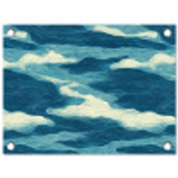 Golven - Abstract - Patroon - Blauw - Wit tuinposter los doek klein 239 -3d
