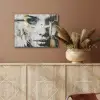 Portret - Vrouw - Penseelstreken - Goud PET vilt klein -sfeer4