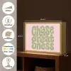 Chase greatness - Groen - Roze - Retro Light Box met batterij (Wandlamp) middel -USP_websiteoverzichtNL