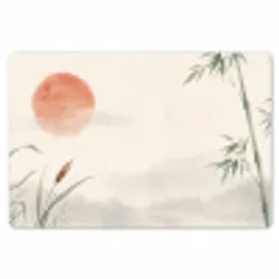 Minimalistisch - Bamboe - Groen Placemat vinyl groot -zzsfeer1_Kitchenyeah-website