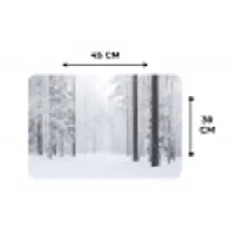 Bos - Sneeuw - Pad - Winter - Stilte Placemat vinyl groot -specs