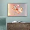 Glazen - Bloem - Roze canvas 2cm klein -sfeer4