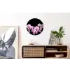 Orchidee - Bloemen - Roze - Flora Wandcirkel aluminium klein -kantoor