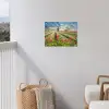 Windmolens en tulpenvelden bij zonsopgang tuinposter los doek klein -sfeer8