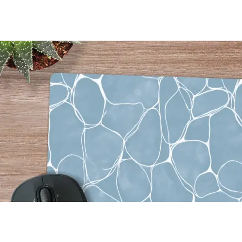 Organisch - Patroon - Blauw muismat rubber klein 262 -closeup