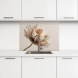 Bloem - Beige - Crème keuken achterwand 2 middel -3d