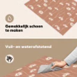 Madeliefjes - Subtiel - Terracotta Inductie beschemer met haakjes klein 777 -ky-schoon-nl
