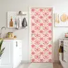 Roze - Bloemenmotief - Wit - Modern deurposter klein 289 -sfeer5