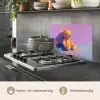 Teddybeer - Schaduw - Penseelstreken - Paars keuken achterwand spatscherm klein -usp_NL