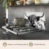 Koe - Schotse hooglander - Zwart - Wit - Dier - Natuur - Wild keuken achterwand spatscherm klein -usp_DE