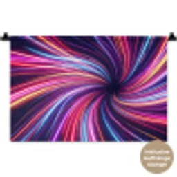 Abstract - Swirl - Futuristic - Neon Wandkleed katoen klein -t3d_DE